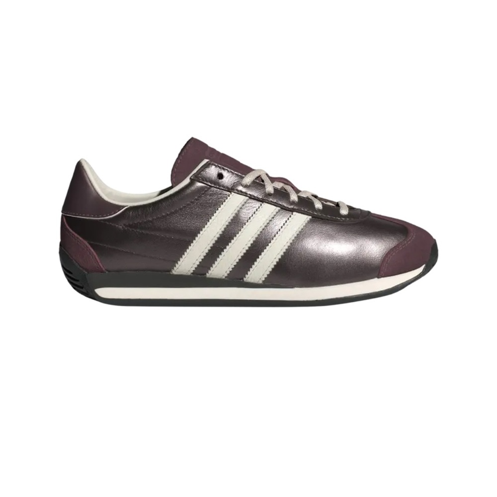 Adidas Women’s Dark Purple and White Sneakers